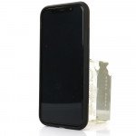 Wholesale Apple iPhone X (Ten) Clear Armor Shell Hybrid Case (Smoke)